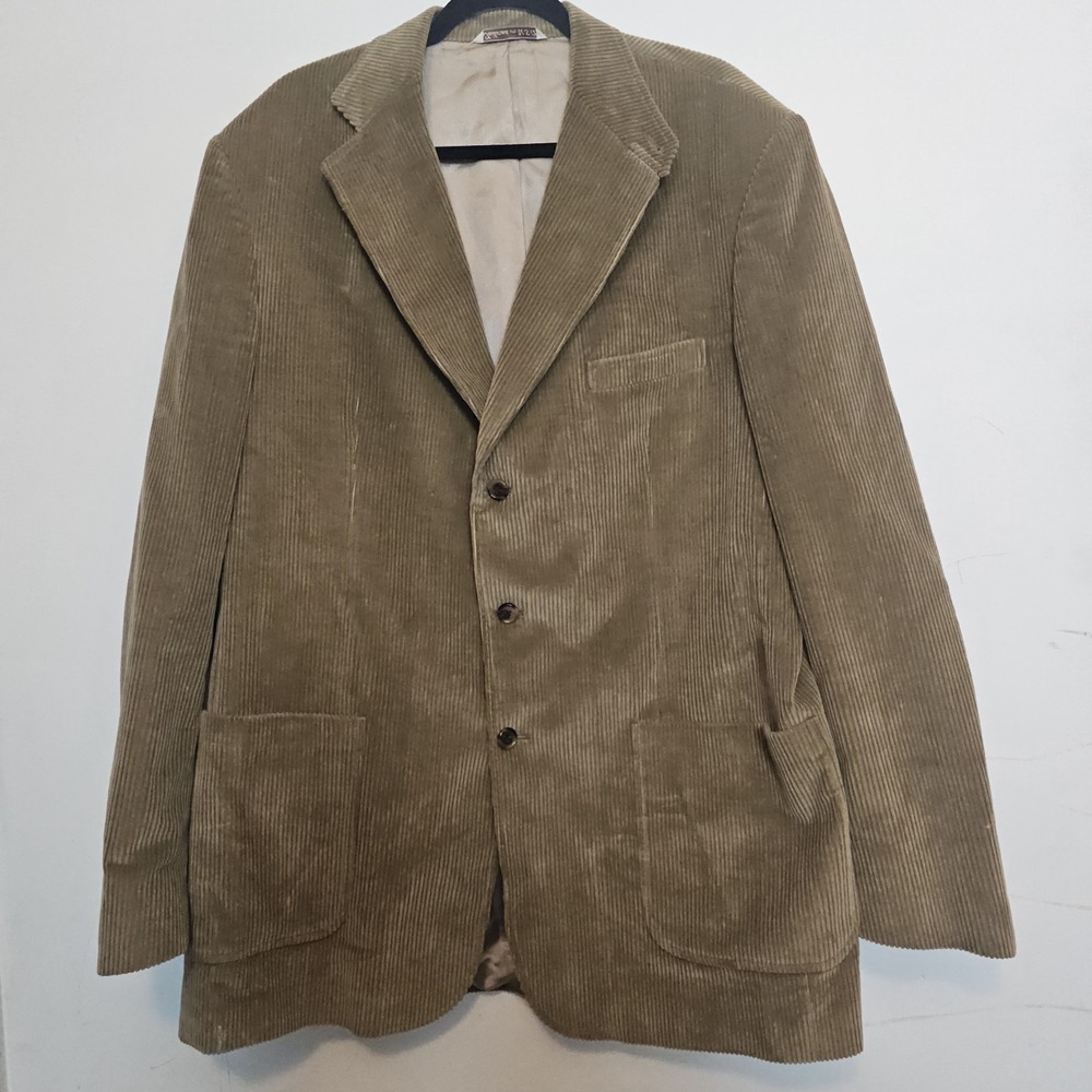 Stafford Men's Corduroy Sport Coat Classic Dark Academia Preppy Style 46XL